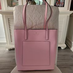 Nwt Kate Spade. Daily Tote. Chalk Pink. Zip Closure. 12.44" H X 4.2" D. 2 Available. 359.00 Srp . Kate Spade Chalk Pink, Kate Spade Disney, Kate Spade Crossbody Purse, Kate Spade Totes, Kate Spade Tote Bag, Night Cap, Kate Spade Wallet, Kate Spade Purse, Leather Crossbody Purse