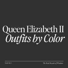 queen elizabeth ii outfits by color the real royal of windsor, vol i - 3