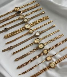 Dainty Watches, Dainty Watch, Bracelets Stack, Vintage Gold Watch, Jordan Taylor, Dope Jewelry Accessories, Fancy Watches, Vintage Watches Women, Wrist Jewelry