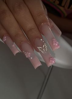 Girly Stilleto Nails, Nails 23, French Tip Acrylic Nails, Dope Nail Designs