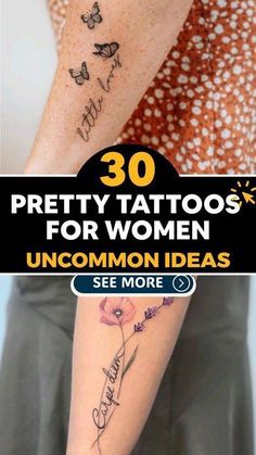 the cover of 30 pretty tattoos for women uncommon ideas