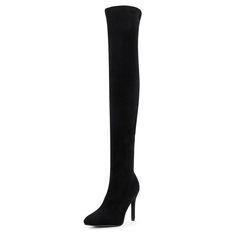 PRICES MAY VARY. Heel measures approximately 3.5’’ 【Stiletto heel】Elegant stiletto high heel and classic pointy design makes you look taller and slimmer, the women's thigh-high boots will add sexy elegance to your temperament. 【High quality material】Made of soft, smooth suede/PU upper, the fabric is elastic and better fits your legs. The lining is skin-friendly and comfortable. 【Easy to wear】Equipped with side zippers, easy to wear and take off without sacrificing stylish style. 【Perfect match】T Look Taller And Slimmer, Womens Thigh High Boots, Black High Heel Boots, Fall Winter Wardrobe, Black Heel Boots, High Heels Stilettos, Thigh High Boots, High Heel Boots, Thigh High