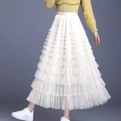 Discover the Charm of Elegance Step into a world of grace and style with our Elegant Spring/Summer Tulle Skirt. Designed for the modern woman who appreciates a blend of casual sophistication and timeless elegance, this skirt is perfect for a variety of occasions. Whether you're attending a casual gathering or dressing up for a more formal event, this skirt will elevate your wardrobe with its chic and versatile design. Product Features Material: High-quality polyester and voile blend for durability and a soft feel Style: Casual yet chic, with a solid pattern that pairs easily with any top Elasticity: Slight stretch to fit your body comfortably Season: Ideal for spring and summer wear Waistline: Empire cut to accentuate your figure Fit Type: Regular fit ensuring freedom of movement Silhouett Dress Body Type, Empire Waistline, Design Product, Summer Wear, Empire Waist, Skirt Length, Modern Woman, A World, Formal Event