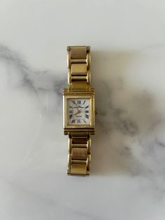 Women’s Gold Watch, Vintage Brown Watch Accessories With Rectangular Dial, Retro Gold Watches With Chronometer, Vintage Yellow Gold Watch With Rectangular Dial, Wristwatch Women, Vintage Yellow Gold Self-winding Watch Accessories, Antique Yellow Gold Self-winding Watch, Vintage Watches Women, Watches Women