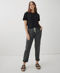 Women's Storm Daily Twill Pant L. Super soft organic women's Daily Twill Pant from Wear PACT. Fair Trade Factory. GOTS Certified Organic Cotton Comfortable Everyday Organic Cotton Bottoms, Comfortable Organic Cotton Bottoms For Everyday, Casual Bottoms With Straight Hem For Gatherings, Organic Cotton Relaxed Fit Pants, Relaxed Fit Organic Cotton Bottoms, Casual Organic Cotton Bottoms With Elastic Waistband, Casual Organic Cotton Relaxed Bottoms, Relaxed Fit Organic Cotton Pants, Casual Relaxed Fit Organic Cotton Bottoms