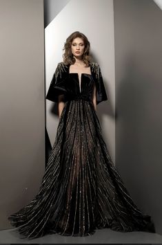 Beaded Bolero, Ziad Nakad, Sleeveless Gown, فستان سهرة, Glam Dresses, Black And Silver, Fancy Dresses, Look Fashion, Black And Gold