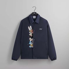 Brand New Kith x Disney  Mickey & Friends  Nylon Coaches Jacket  Medium  Nocturnal Click here to see all of my listings. Thank you! Fall Mickey Mouse Cotton Outerwear, Ghibli Jacket, Vintage Disney Varsity Jacket, Vintage Disney Jacket, Double Welt Pocket, Disney Jacket · Zara ·, Satin Stitch Embroidery, Kith Women, Coaches Jacket