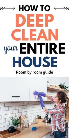 Room By Room Checklist, Deep Clean Your House, How To Deep Clean Your House, Cleaning Habits, Room Checklist, Deep Cleaning Checklist, Clean Your House