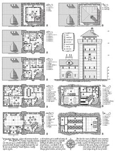 an old architectural drawing shows the various rooms and bathrooms in this house, as well as their floor plans