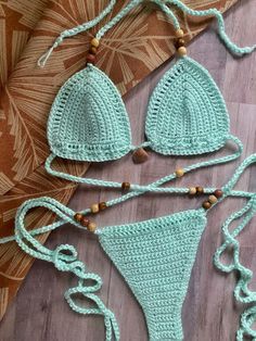 Swimwear Crochet, Green Crochet, Honolulu Hawaii, Love Crochet, Seafoam Green