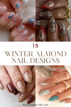 Winter Almond Nails