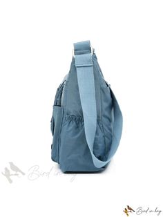 Bird in Bag - Womens Lightweight Everyday Casual Shoulder Crossbody Bag with Multiple Zipper Pockets, Perfect for Travel and Office, Fashionable and Functional Blue Multifunctional Shoulder Bag With Zipper, Multifunctional Blue Shoulder Bag With Zipper, Multifunctional Blue Shoulder Bag With Zipper Closure, Bag Bag, Bird In Bag, Duffel Bag, Dusty Blue, Zipper Pocket, Crossbody Bag