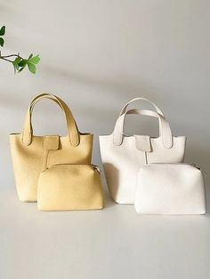 Elegant PU Solid Color 2-Piece Bag Set: Perfect for Casual Chic Looks Bag Set, Color 2, Versatile Style, Bags Accessories, 2 Colours, Casual Chic, 2 Piece, Color Design, Bag Accessories