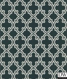 a black and white wallpaper with an intricate design