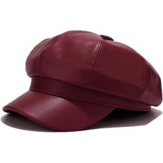 100% Polyester Pull-On Closure Hand Wash Only Material: This Newsboy Cap For Women Is Made Of Soft And Durable Pu Leather That Is Easy To Clean, Making It An Excellent Choice For Everyday Wear One Size Fits Most: Hat Circumference: 22.8"/58cm, The Adjustable Built-In Drawstring Makes It One Size Fits Most Women Newsie Cap, Newsie Hat, Womens Beret, Bakerboy Hat, Red Beret, Beret Hats, Womens Hats