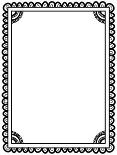 a black and white square frame with an ornate design on the border, it is blank for