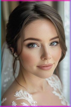 Wedding Make Up Looks Natural, Bride Make Up Brown Eyes Natural Looks, Simple Bridal Makeup Hooded Eyes, Makeup For Garden Wedding, Bridal Makeup For Blondes Brown Eyes, Bridal Makeup For Small Face, Bridal Makeup Inspo Natural, Simple Natural Makeup Looks Wedding, Bridesmaid Makeup Green Eyes Pale Skin