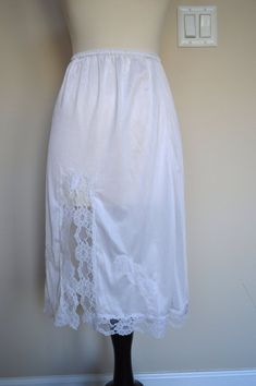 White Slip Skirt, Proper Attire, Satin Nightie, Slip Skirts, Vintage Slips, Cute Lingerie, Skirt Vintage