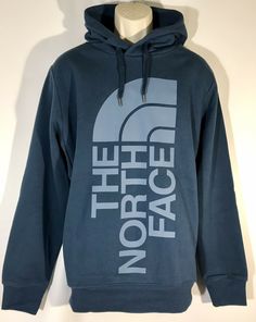 YOU ARE BUYING: THE NORTH FACE TRIVERT LOGOWEAR MEN'S PULLOVER HOODIE BLUE WING TEAL ITEM DESCRIPTION: - BRAND: THE NORTH FACE - 100% AUTHENTIC - MATERIAL: COTTON/POLYESTER - PULL OVER - LONG SLEEVE - STANDARD FIT - RIBBED HEM AND CUFFS - WELT KANGAROO HAND POCKET - ICONIC LARGE SCREEN PRINTED GRAPHIC - TWO PIECE HOODIE WITH DRAWSTRING CORD - MEASUREMENT: SHOULDER: 19"  CHEST: 21"  LENGHT: 24"  HEM: 21"  SLEEVE: 27"    SMALL      (IN INCHES)                                 SHOULDER: 20"  CHEST: Casual Blue Moisture-wicking Hoodie, Winter Outdoor Hoodie With Logo Print, Blue Moisture-wicking Hoodie For Outdoor, Blue Sportswear Hoodie For Outdoor, The North Face Crew Neck Sweatshirt For Outdoor, Blue Winter Hoodie With Branding, Blue Branded Hoodie For Winter, Blue Hoodie With Branding For Winter, Hooded Winter Tops By The North Face