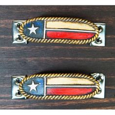 two american flag bottle openers with rope handles