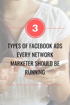 woman texting three types of facebook ads every network marketer should be running