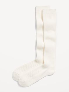 knee-high length ribbed  . Best Holiday gift for Women , perfect for Christmas! Knee Length White Socks, High White Socks, Socks For Boots, White Knee High Socks, Old Navy Boots, Chic Pants, Pajamas Gift, Feminine Blouses, White Socks