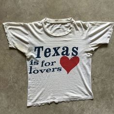 70s Texas Is For Lovers Tee Shirt Outfit  Shirt Outfit Idea Easy 30 day return policy Tee Shirt Outfit, For Lovers, Outfit Idea, Fashion Killa, A Heart, The Middle