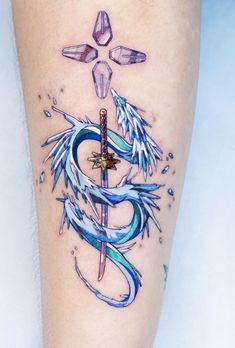 Tattoos Dates, Video Game Swords, Bleach Tattoo, Mythological Stories, Curved Swords, Medieval Tattoo, Inner Warrior, Healing Tattoo, Tattoo Aftercare