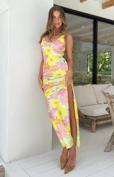 Jovie Yellow Floral Maxi Dress – Beginning Boutique US Printed Yellow Maxi Dress, Floral Print Floor-length Maxi Dress For Party, Floor-length Floral Maxi Dress For Party, Fitted Maxi Dress With Floral Print For Garden Party, Spring Fitted Printed Maxi Dress, Fitted Printed Maxi Dress For Brunch, Fitted Printed Maxi Dress For Spring, Fitted Floral Print Floor-length Dress, Printed Maxi Length Floral Dress For Party