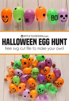 halloween egg hunt with free svg file to make your own