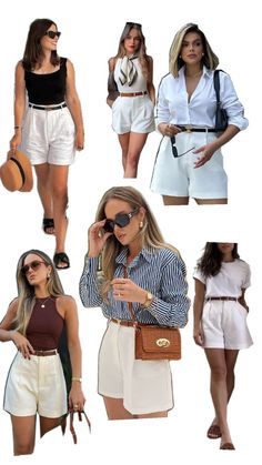 fica preocupada com que roupa usar? Já pensou na possibilidade de multiplicar seus looks ,usando como base um short/bermuda branca . Look Com Short, Look Short