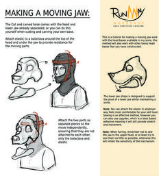 an instruction manual for making a moving jaw with the help of a hand drawn figure