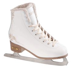 an ice skate is shown with the word new on it's front and side