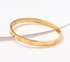 Give every outfit a brilliant boost with this hinged bangle, dotted with diamonds for a an extra bit of dazzle. From Accents by Affinity®. Hinged Bangle, Hinges, Jewelry Bracelets, Bangles, Dots, Diamonds, Jewellery Bracelets