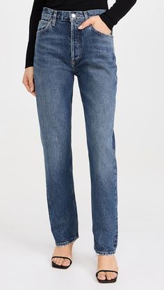 AGOLDE 90s Pinch Waist: High Rise Straight Jeans | Shopbop Agolde Pinch Waist, Agolde Jamie High Rise, Agolde Nico Jeans, Agolde Pinch Waist Kick, Levi Outfits, Levi's Ribcage, Full Length Jeans, Levis Outfit, American Workwear