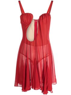 Shop Nensi Dojaka cut-out tulle minidress Red Tulle Dress, Godet Dress, Brand Aesthetic, Cutout Mini Dress, Tulle Mini Dress, Cut Out Mini Dress, Layered Cut, Romantic Evening, Bustier Dress