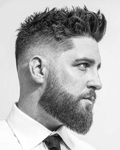 Bart Styles, Faded Beard Styles, Beard Shapes, Low Fade Haircut, Thick Beard