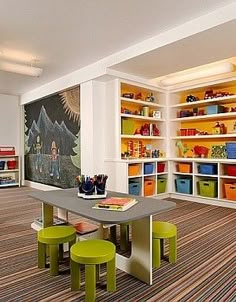 the children's playroom is clean and ready for their parents to use it