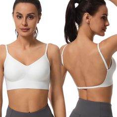 PRICES MAY VARY. 【Comfortable Bra】 : Bras for women smooth and soft to the touch antigravity bra breathable and sweat-absorbing, very durable and stretchable, allowing women to wear light without burden. V-neck and Seamless Paded Design: This removable pads brais is designed with a V neck and seamless, laser cut. Built for low-Impact activity all-day comfort; Next-to-skin without the squeeze. 【Low Back Convertible Straps bralettes】the straps of our seamless bralettes can easy convert to a cross Comfortable Bra, Wishlist 2024, Sports Workout, Padded Bralette, Yoga Dance, Comfortable Bras, Lace Straps, Full Coverage Bra, Workout Yoga