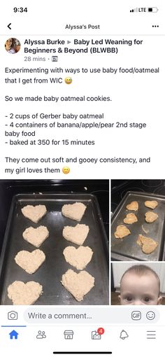 some food is being cooked on top of a baking sheet and in the middle of an instagram