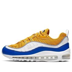 (WMNS) Nike Air Max 98 SE 'Yellow Royal' AT6640-700 (SNKR/Low Top/Women's) Yellow Air Max Cushioning Athleisure Sneakers, Yellow Athleisure Sneakers For Light Sports, Nike Mustard Sporty Sneakers, Nike Sporty Mustard Sneakers, Nike Mustard Sneakers For Sports, Mustard Nike Sneakers For Sports, Yellow Athleisure Sneakers With Air Cushioning, Yellow Athleisure Sneakers For Sports, Yellow Athleisure Sneakers