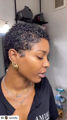 Nymcfly Haircut, 4c Short Natural Hairstyles Big Chop, Coily Pixie Haircut, Short Coils On Natural Hair, Big Chop Styles 4c Hair, Pixie Cut Natural Hair, 4c Pixie Haircut, Short Tapered Natural Hair, Afro Hair Short