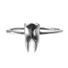 TINY BABY TOOTH RING – VERAMEAT Teeth Accessories, Tooth Ring, Vip Card, Rose Ring, Baby Teeth, Small Rings, Doesn't Matter, Jewelry Companies, Chain Ring