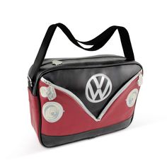 PRICES MAY VARY. Bus FRONT: the shoulder bag is in red and cream, with two exterior pockets in VW Bus design, and an adjustable wide shoulder strap. Dimensions: 34 x 11 x 26 cm (13.4 x 4.3 x 10.2 inches). PRACTICAL DETAILS: Our VW bag offers ample storage space in addition to the main compartment, ensuring high carrying comfort and featuring a generous zipper opening. MULTIFUNCTIONAL: These iconic shoulder bags can be used for university, the office, or as an everyday companion. TECHNICAL DETAIL Beetle Bag, Cute Messenger Bags, Vw Logo, T1 Bus, Travel Messenger Bag, Combi Vw, Vw T1, Kids Luggage, Volkswagen Beetle