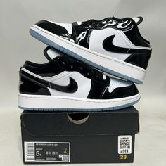 Nike Air Jordan 1 Low Se “Concord/Space Jam” Size Dv1333-100 New!. This Pair Is Brand New In Box! They Are A 5 In Youth, Which Is Equivalent To A Women’s 6.5! Please Check All Photos Before Purchasing! All Sales Are Final! No Refunds Or Returns! If You Have Any Questions About Sizing Feel Free To Send Me A Message! I Am Not Responsible For Factory Flaws On Mass Produced Pairs! All Items Ship The Day After Purchase Priority Mail & Double Boxed Unless The Order Is Placed On A Saturday! All Sales A Air Jordan Low, Nike Shoes Air, Jordan Low, Low Air Jordan 1, Nike Air Jordan 1 Low, Shoes Air, Womens Jordans, Space Jam, Nike Air Jordan 1