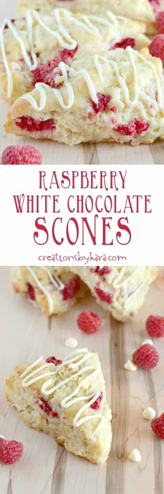 raspberry white chocolate scones on a cutting board