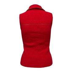 condition 9/10 color red size 36 chest 36cm, length 56cm by flat one pocket and silver dior logo plaque at front buttons are made of leather wool 70% cashmere 30% made in france free shipping worldwide Fitted Cashmere Sleeveless Vest, Fitted Sleeveless Cashmere Vest, Red Fitted Sweater Vest, Red Fitted Sleeveless Sweater Vest, Fitted Red Sleeveless Sweater Vest, Fitted Sleeveless Wool Top, Fitted Cashmere Vest For Winter, Dior Logo, Made In France