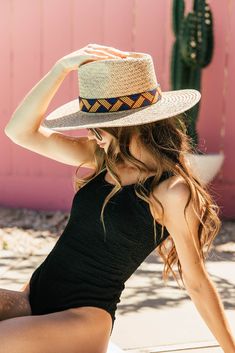 Our Billie Straw Panama is the perfect addition to your summer wardrobe. Stunning, classic, chic - everything you've ever wanted in a hat. Featuring tonal lining and blue multi color trim detail.. Molded crown and hand woven straw. -Rancher style hat with a chill & casual vibe-Brim is flexible but holds its shape-Coordinating ribbon band-Pinched top-Great quality-- will last forever-This color actually goes with everything effortlessly-A fabulous hat for spring/summer - Adjustable inner velcro s Multicolor Flat Brim Fedora For Summer, Bohemian Summer Fitted Hat Bands, Bohemian Fitted Hat Bands For Summer, Fitted Bohemian Hat Bands For Summer, Bohemian Panama Hat With Flat Crown For Summer, Bohemian Straw Hat With Flat Crown For Summer, Summer Woven Straw Hat With Flat Crown, Summer Bohemian Boater Hat With Flat Crown, Summer Straw Hat With Flat Crown And Woven Detail