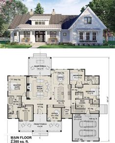 the floor plan for this house is very large and has two master suites on each side