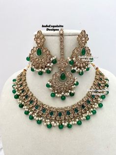 Antique Polki Necklace Sets/ Indian Jewelry/ High Quality Kundan and Polki Jewelry/dark Polki/dull gold/Green  All items are shipped from Brampton, Ontario, Canada. If you need your item by a certain day, please reach out to us for express delivery option We kindly request to consider minor variations in colors, shades, textures as pictures displayed may slightly vary from the actual product due to digital image limitations.Please expect the possibility of some minor imperfections when buying handmade jewelry. Please contact us for any questions you might have. Thank you and Happy shopping 😊 Green Metal Choker Jewelry, Heavy Gold Choker As Gift, Gold Bold Choker Necklace, Green Heavy Necklace For Gift, Heavy Green Necklace For Gift, Green Brass Jewelry For Party, Green Metal Choker For Gift, Green Metal Choker As A Gift, Gold Kundan Choker Necklace Gift